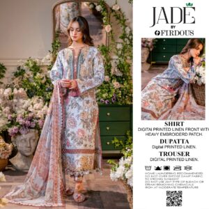 3 piece unstitched clothes for women with shirt, trouser, and dupatta fabric in premium quality at Zainab Closets.